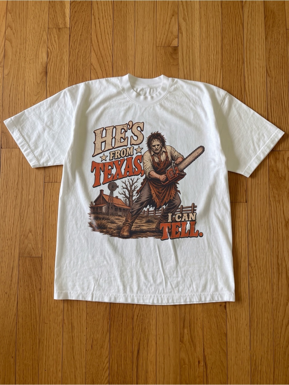 Texas Chainsaw Leatherface Graphic Tee Dark Grey Vintage Horror Unisex Shirt NWT